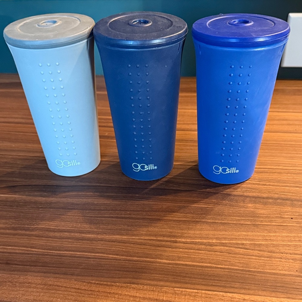 GoSili Kids Silicone Cup Set | Lot of 3 16oz